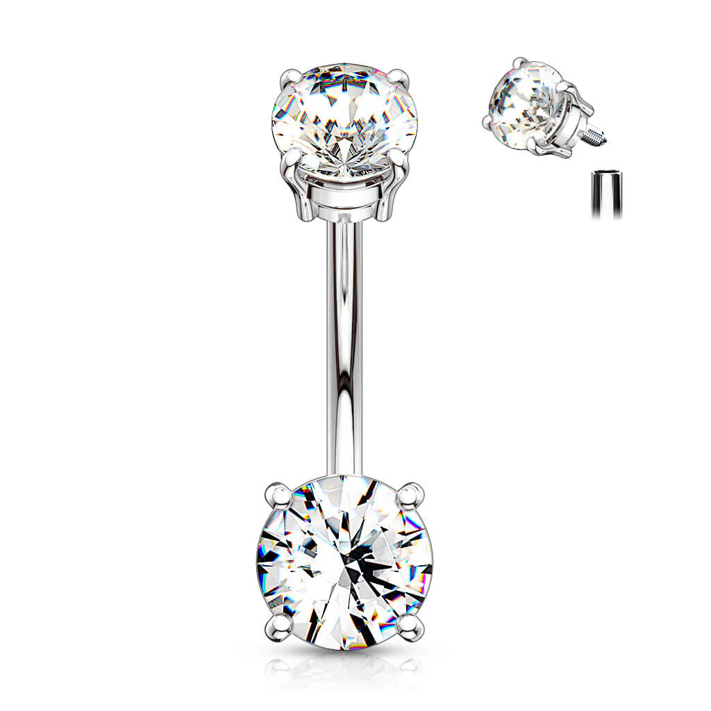 Bauchnabelpiercing Zirkonia Innengewinde - Image 3