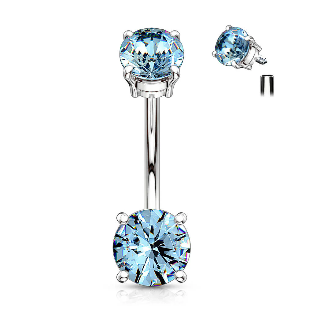 Bauchnabelpiercing Zirkonia Innengewinde - Image 8