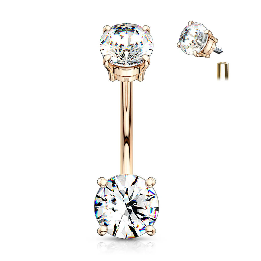 Bauchnabelpiercing Zirkonia Innengewinde - Image 9