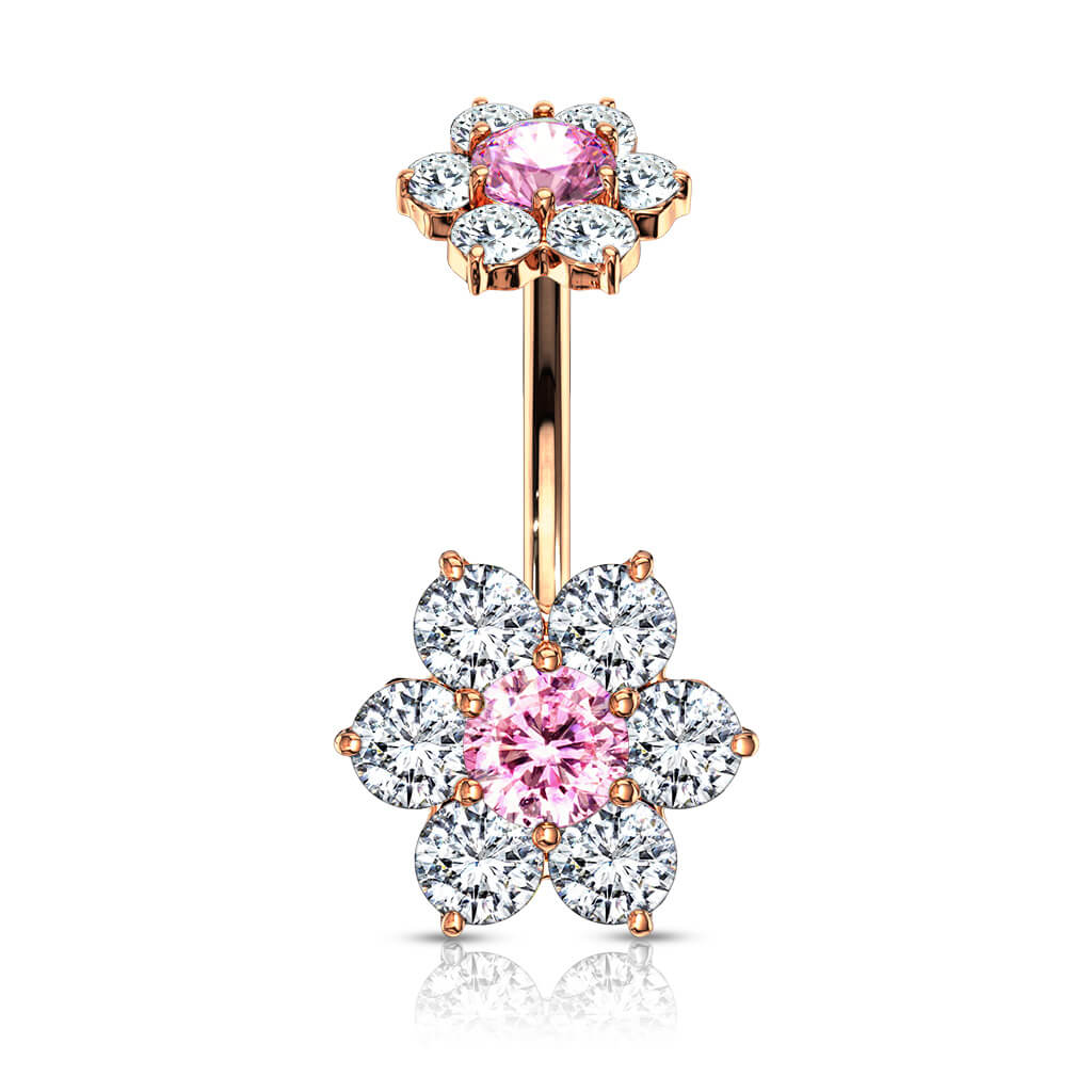 Bauchnabelpiercing Blume Zirkonia Innengewinde - Image 10