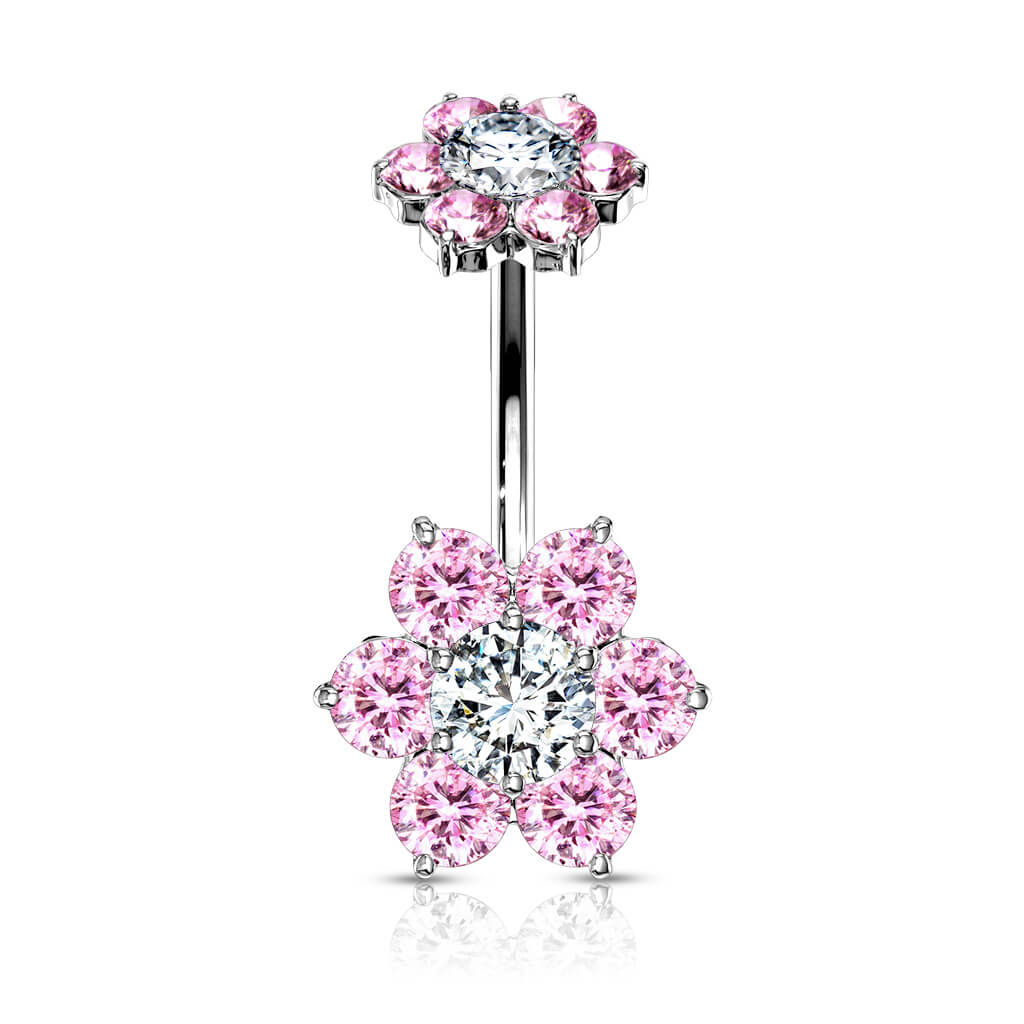 Bauchnabelpiercing Blume Zirkonia Innengewinde - Image 6
