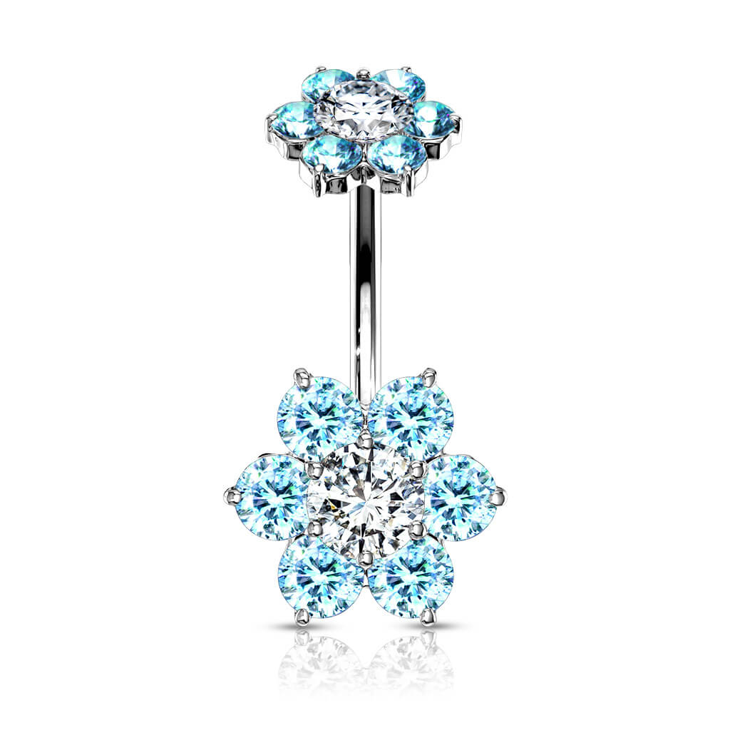 Bauchnabelpiercing Blume Zirkonia Innengewinde - Image 8