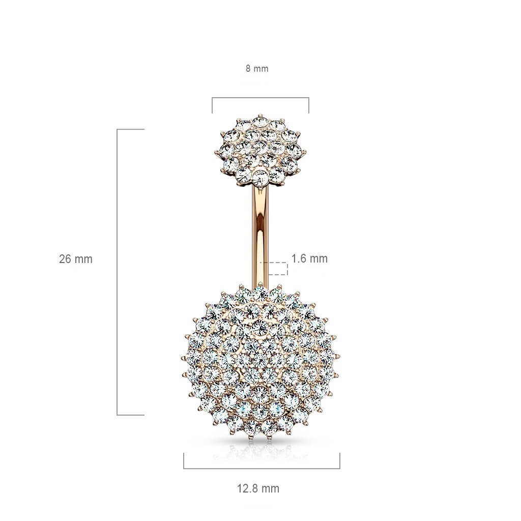 Bauchnabelpiercing Kugel Zirkonia Innengewinde - Image 3