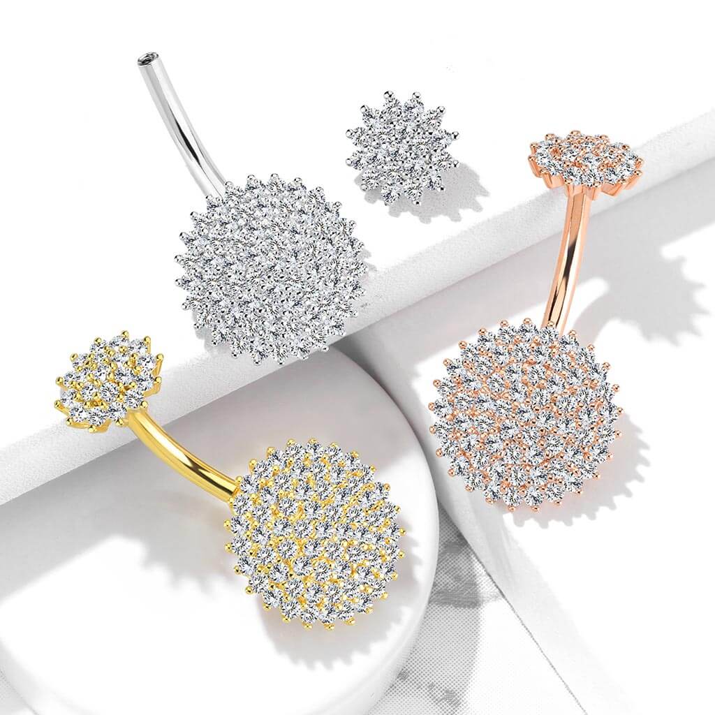 Bauchnabelpiercing Kugel Zirkonia Innengewinde - Image 7