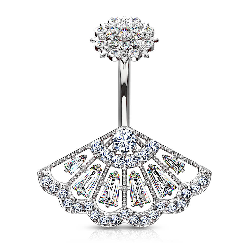 Bauchnabelpiercing Fächer Zirkonia Innengewinde - Image 2
