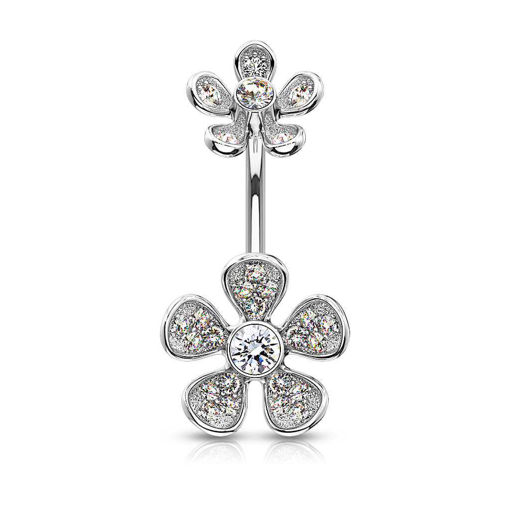 Bauchnabelpiercing Blume Zirkonia Innengewinde - Image 2