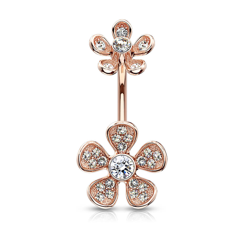 Bauchnabelpiercing Blume Zirkonia Innengewinde - Image 8