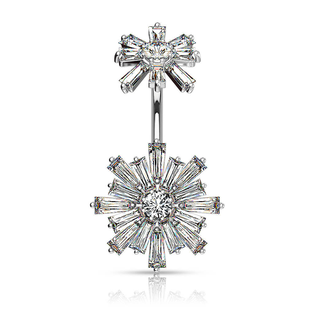 Bauchnabelpiercing Blume Zirkonia Innengewinde - Image 2