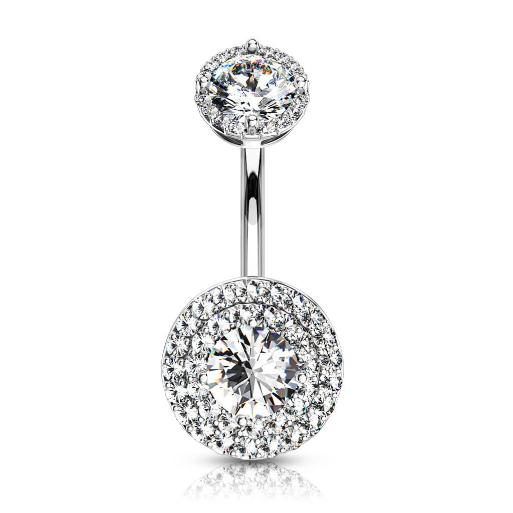 Bauchnabelpiercing Zirkonia Rund Innengewinde - Image 3