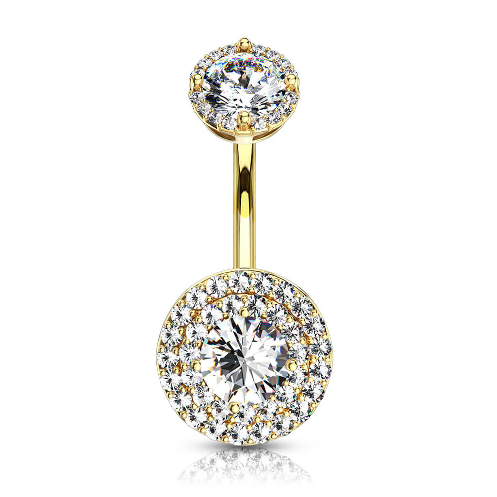 Bauchnabelpiercing Zirkonia Rund Innengewinde - Image 5