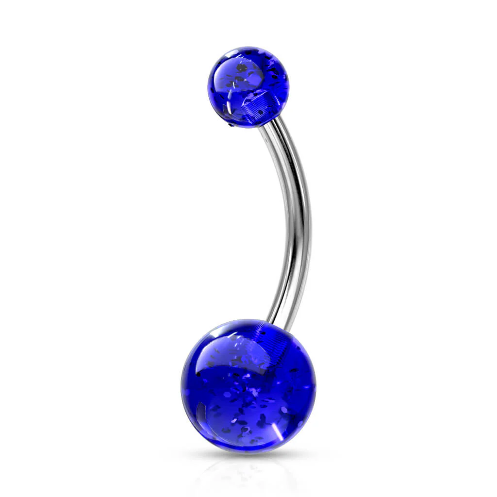 Bauchnabelpiercing Acryl Glitzer Kugel - Image 4