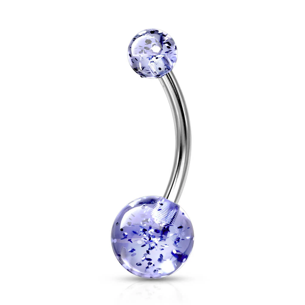 Bauchnabelpiercing Acryl Glitzer Kugel - Image 7