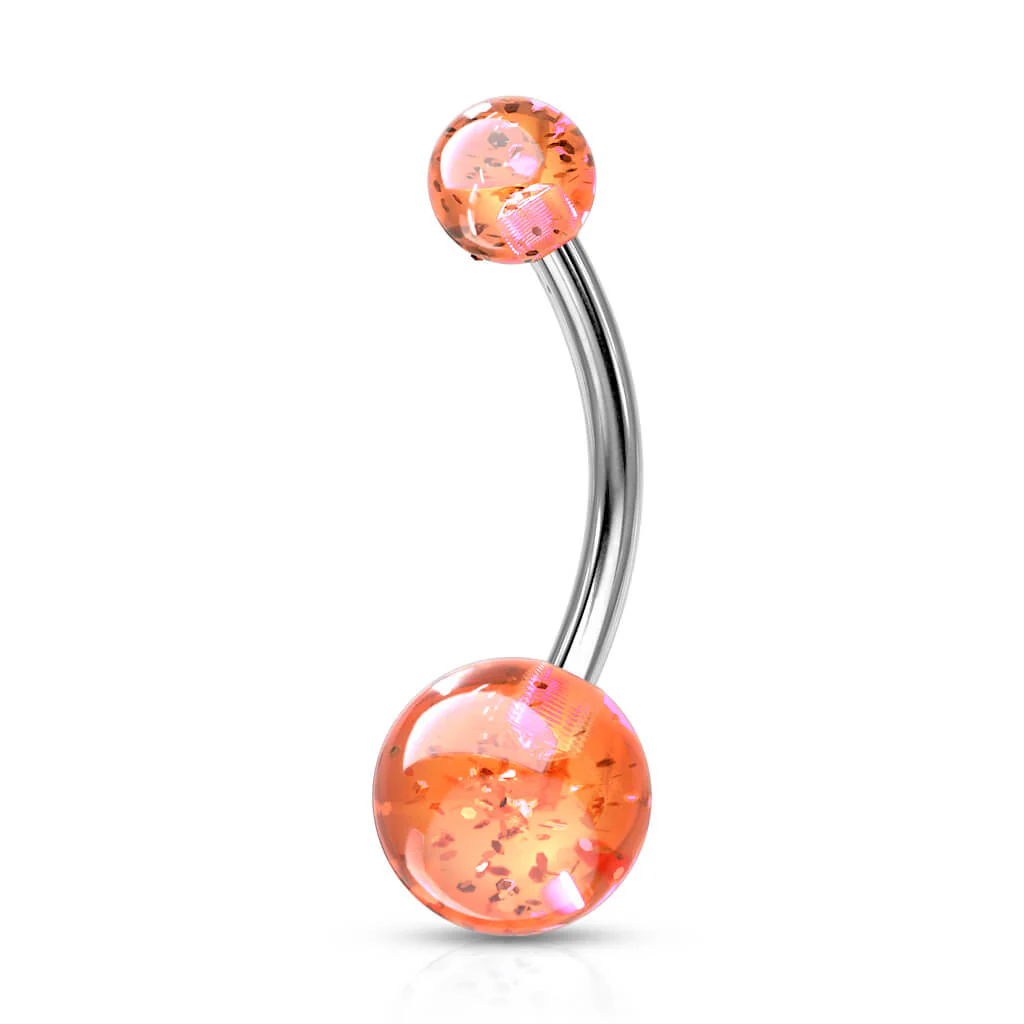 Bauchnabelpiercing Acryl Glitzer Kugel - Image 8