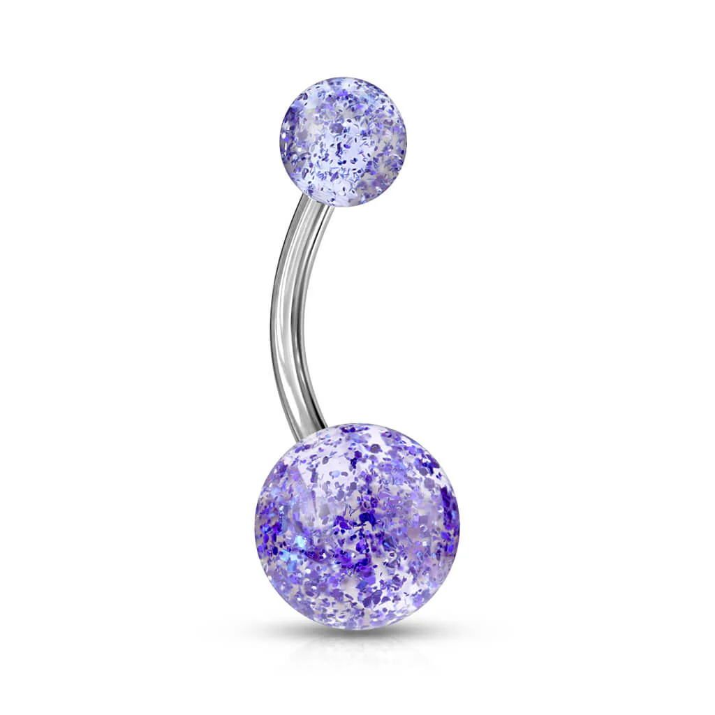 Bauchnabelpiercing Acryl Ultra Glitzer Kugel - Image 7