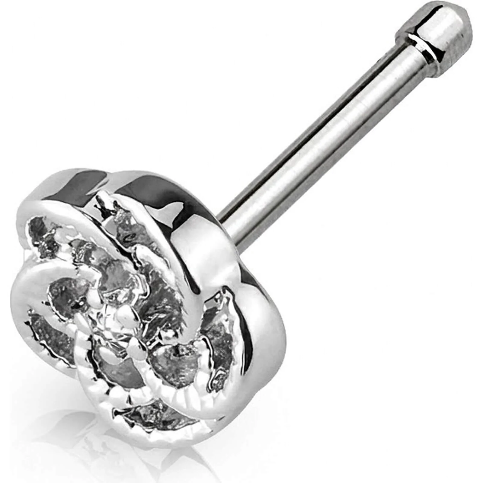 Nasenstecker Blume Zirkonia Silber
