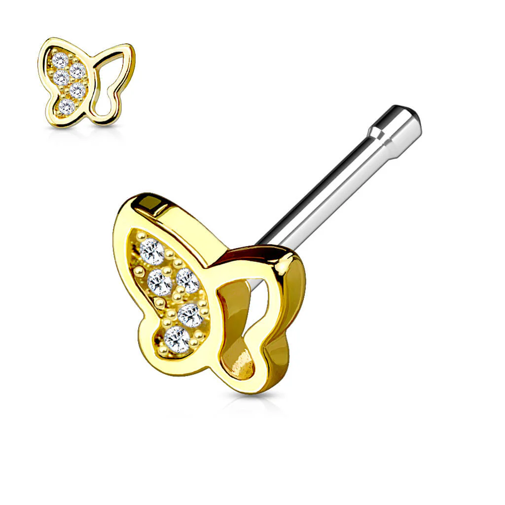 Nasenstecker Schmetterling Zirkonia - Image 3