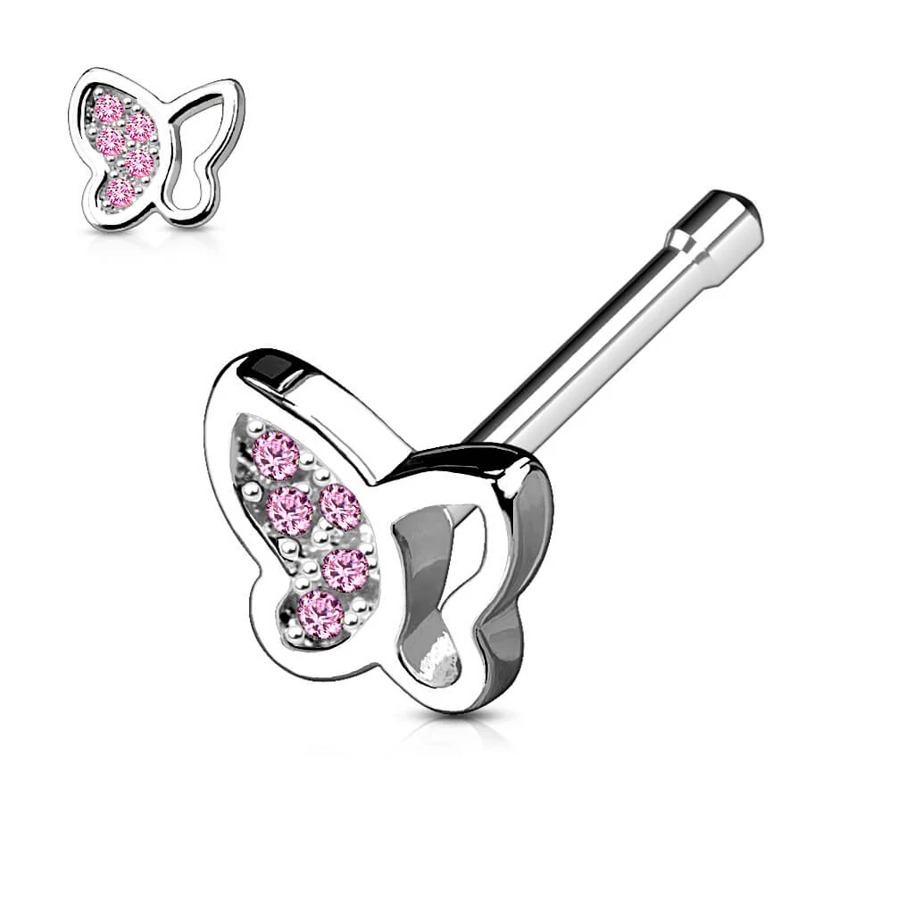 Nasenstecker Schmetterling Zirkonia - Image 4