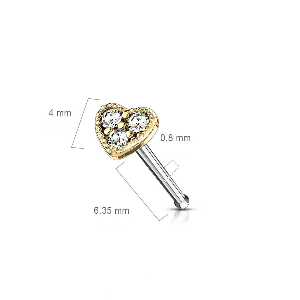 Nasenstecker Herz Zirkonia - Image 11