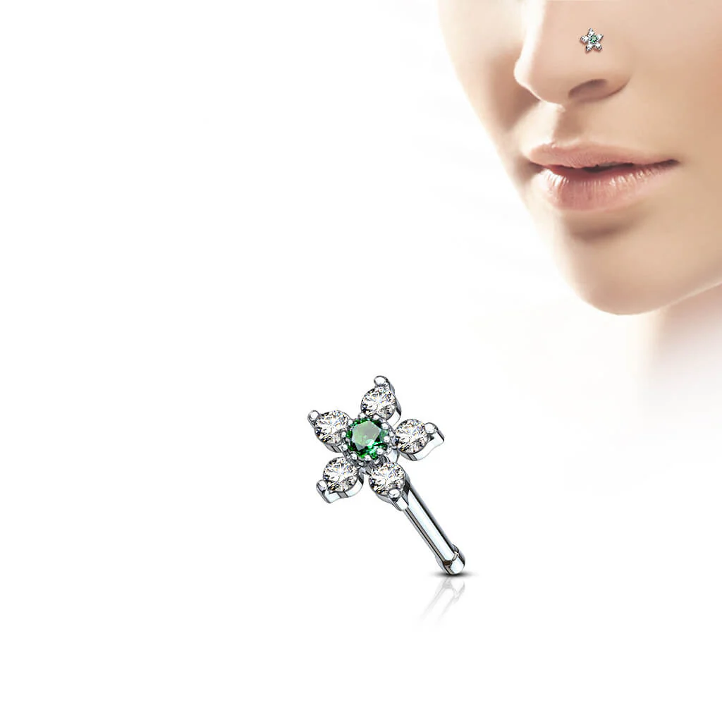 Nasenstecker Blume 6 Zirkonia - Image 5