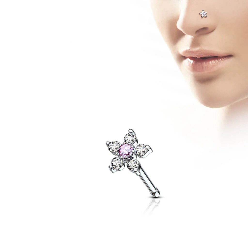 Nasenstecker Blume 6 Zirkonia - Image 6