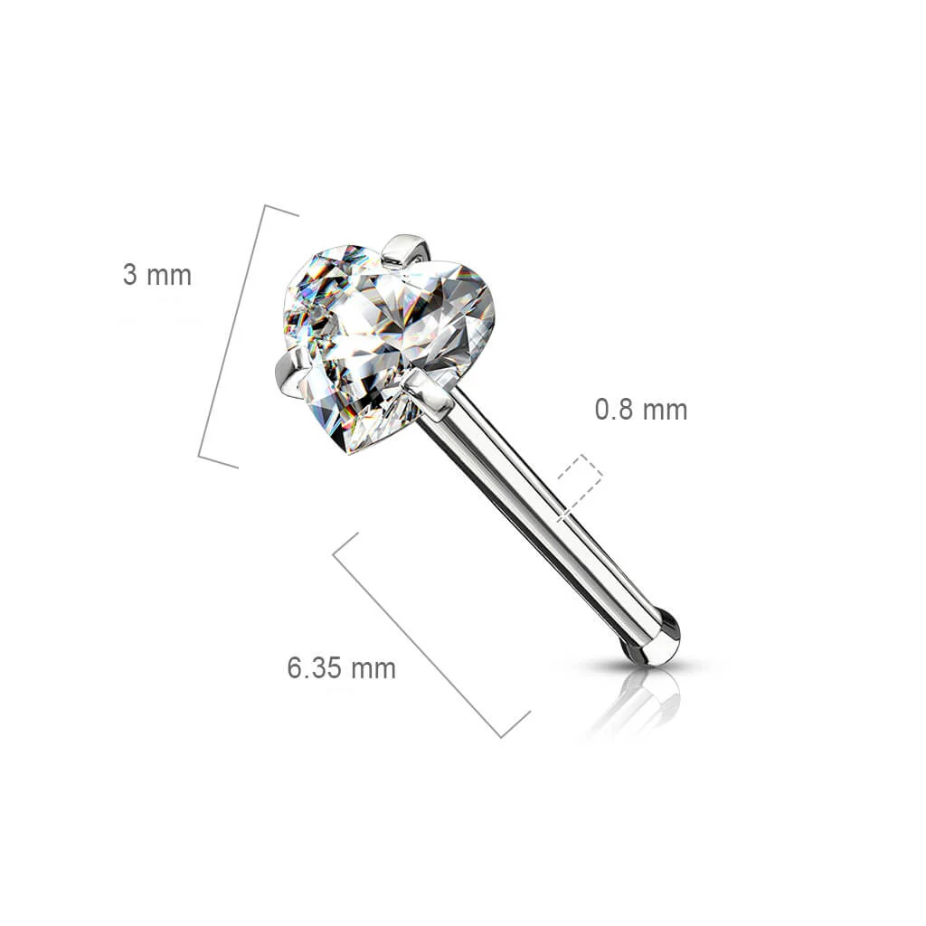 Nasenstecker Herz Zirkonia - Image 10