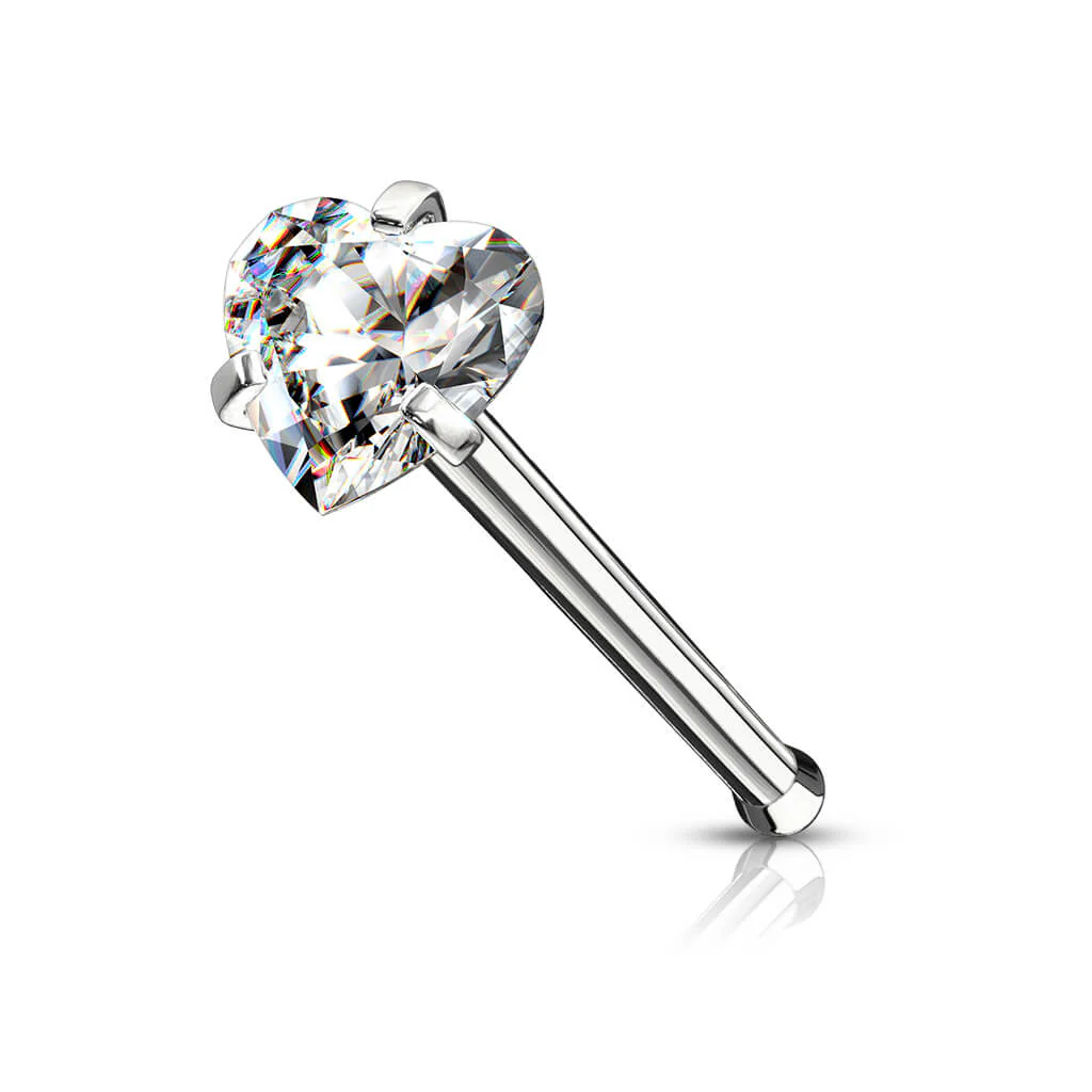 Nasenstecker Herz Zirkonia - Image 2