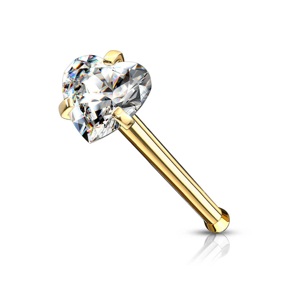 Nasenstecker Herz Zirkonia - Image 3
