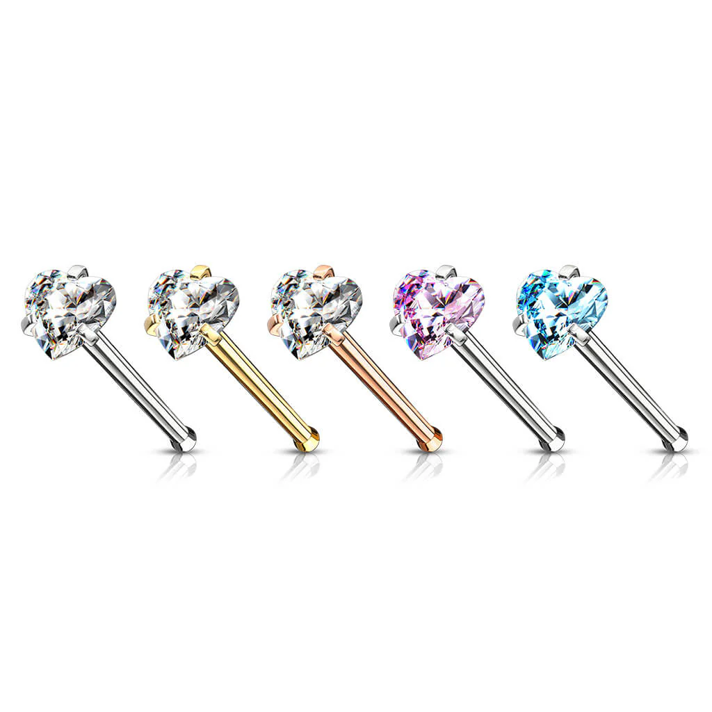 Nasenstecker Herz Zirkonia - Image 4