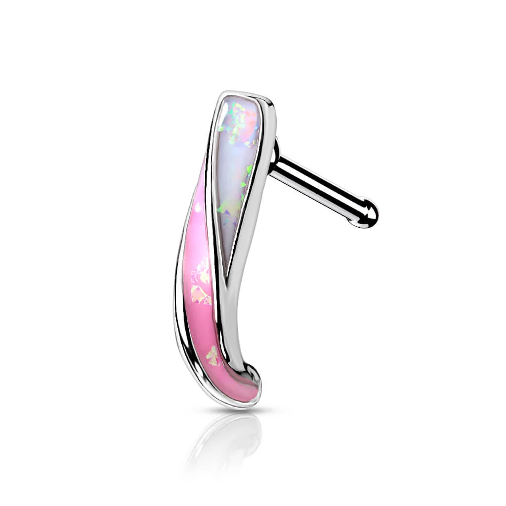 Nose Crawler Twist Opal Silber - Image 6