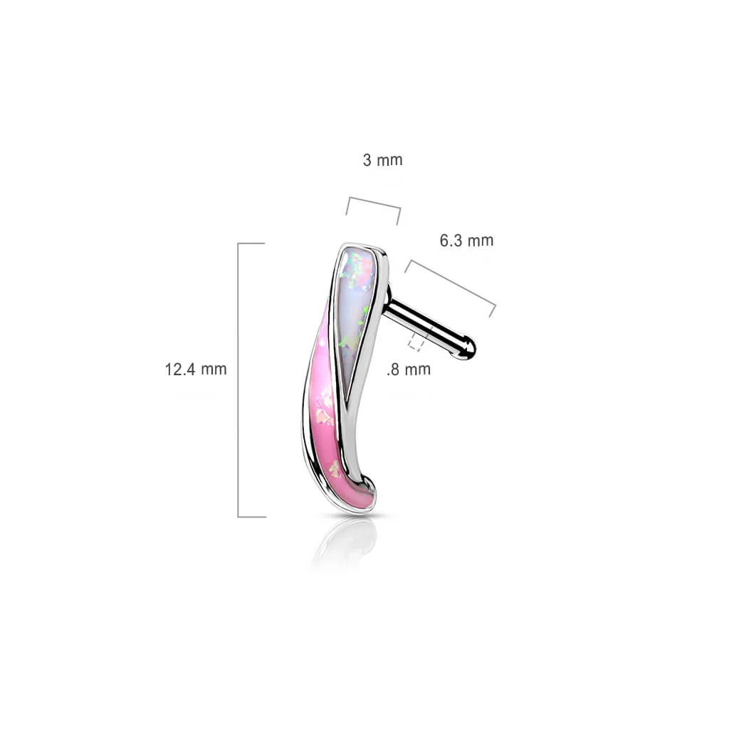 Nose Crawler Twist Opal Silber - Image 7