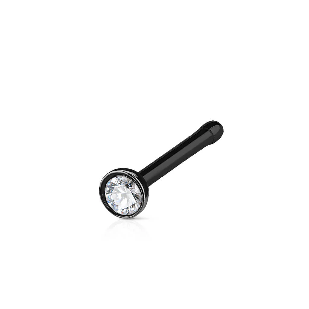 Nasenstecker Zirkonia Rund PVD - Image 3