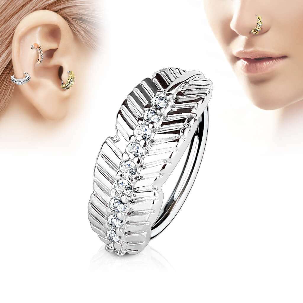Ring Blatt Zirkonia Biegbar - Image 2