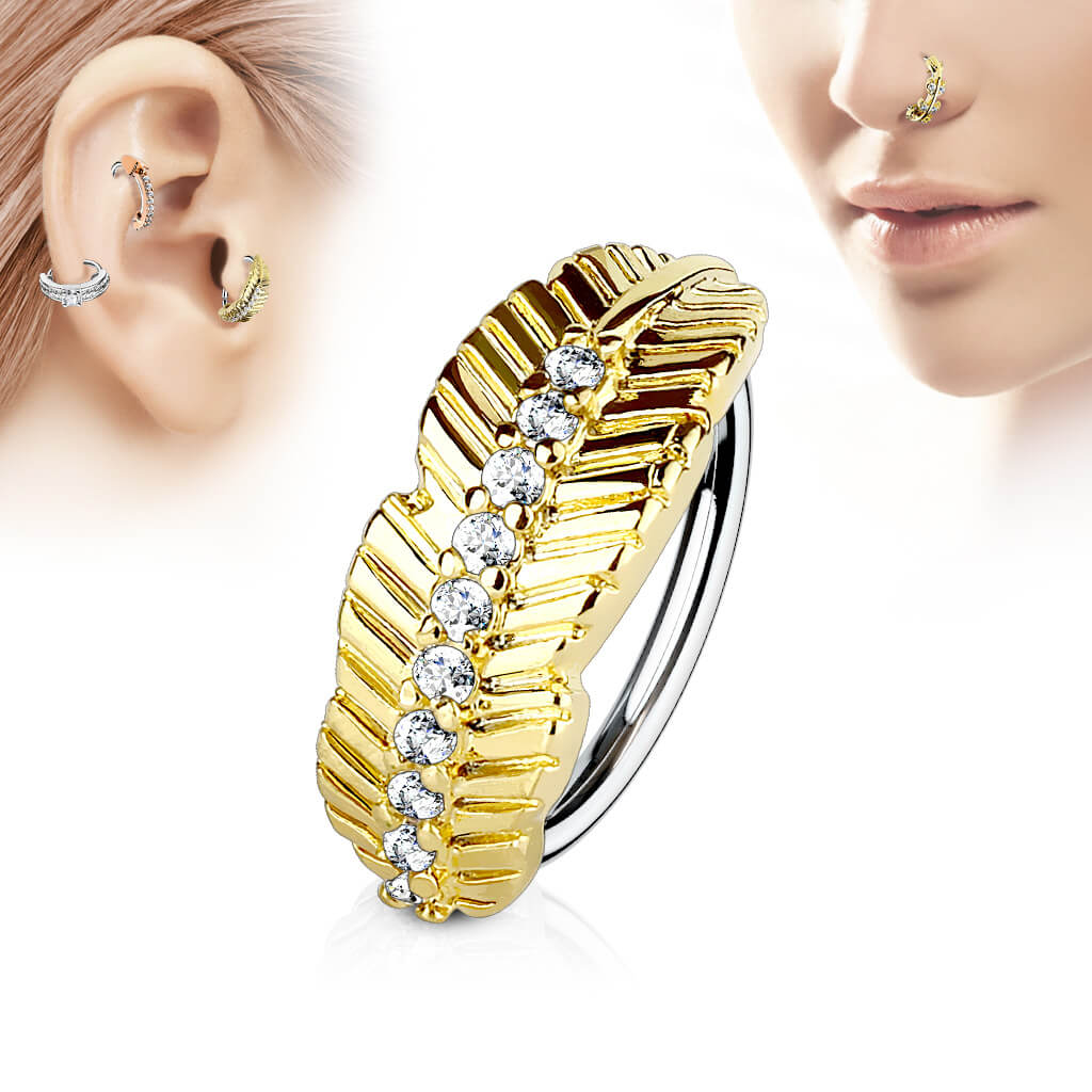 Ring Blatt Zirkonia Biegbar - Image 3
