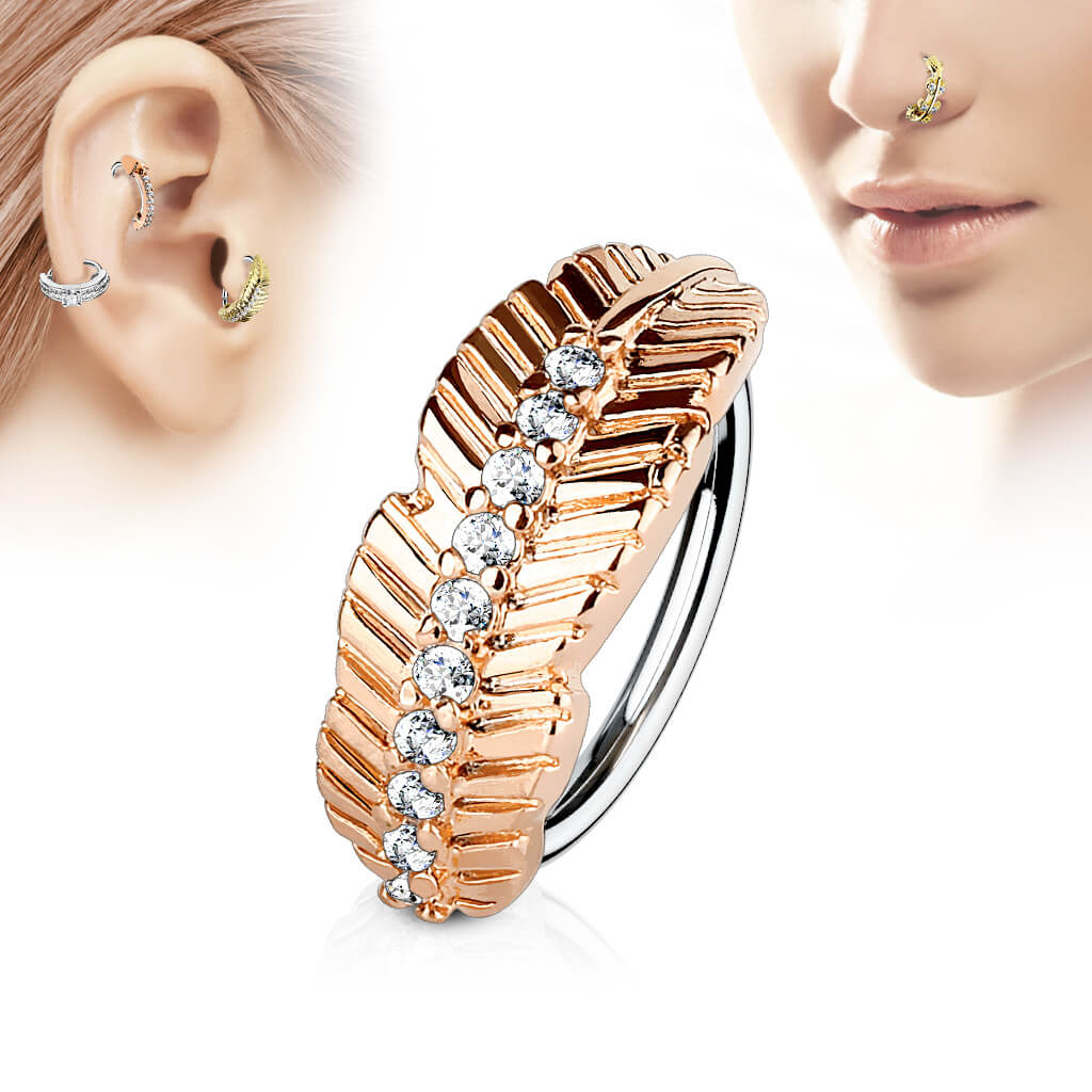 Ring Blatt Zirkonia Biegbar - Image 4