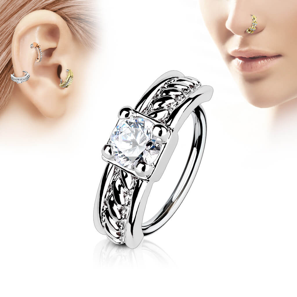 Ring Quadrat Zirkonia Biegbar - Image 2
