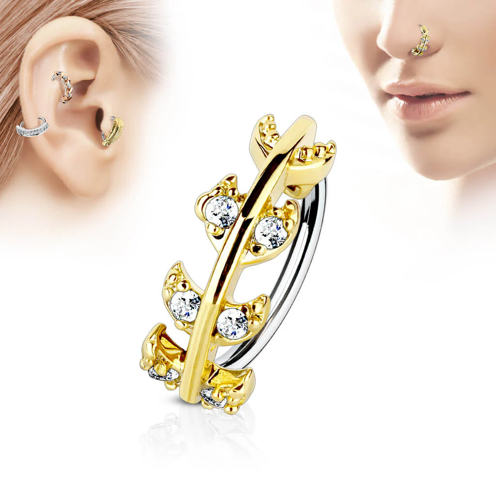 Ring Blätter Zirkonia Biegbar - Image 3