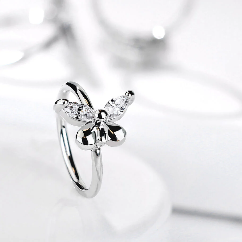 Ring Schmetterling Zirkonia Gold Biegbar - Image 7
