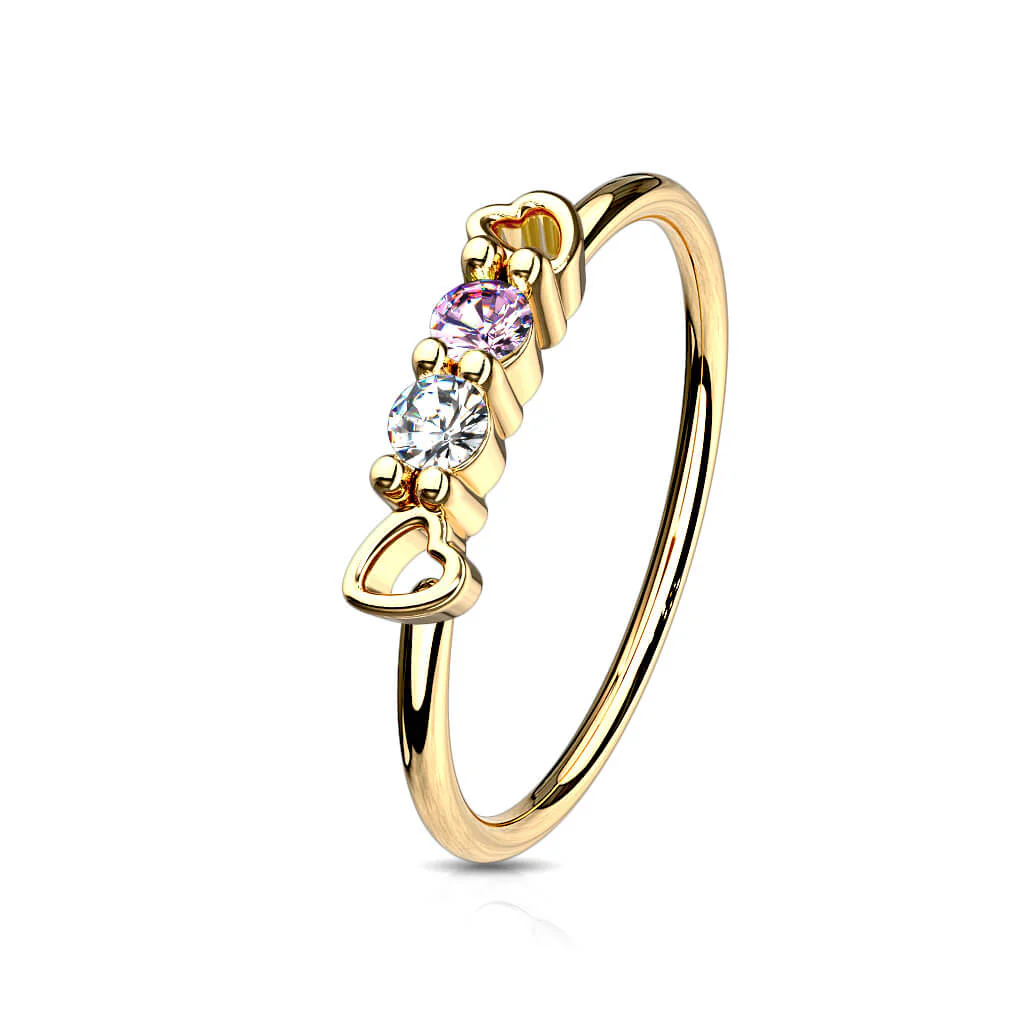Ring Herzen Zirkonia Biegbar - Image 2