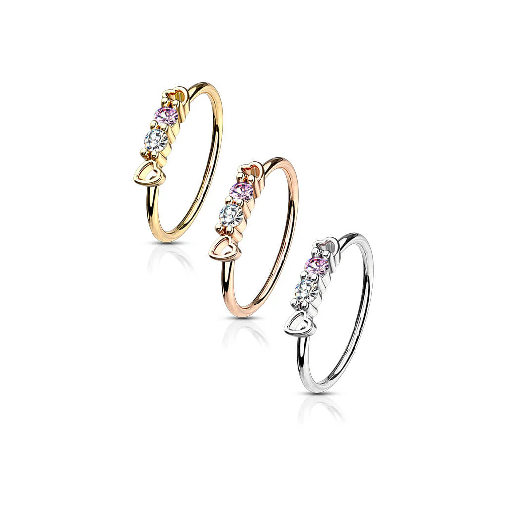 Ring Herzen Zirkonia Biegbar - Image 4