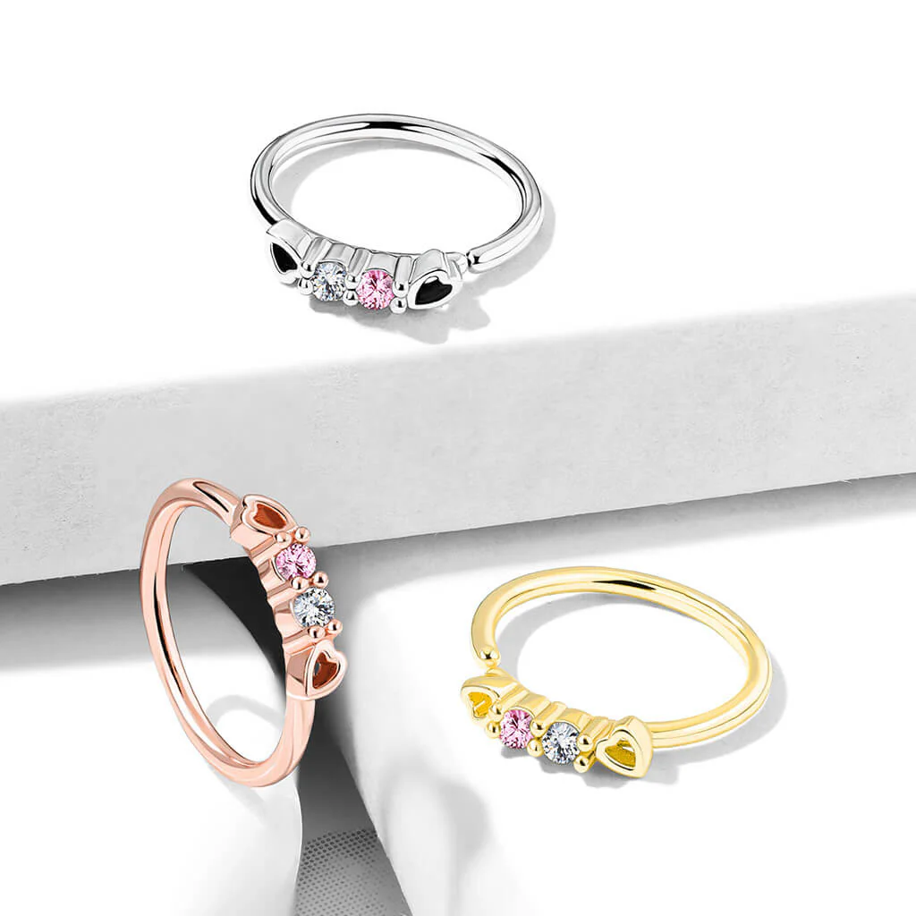 Ring Herzen Zirkonia Biegbar - Image 6