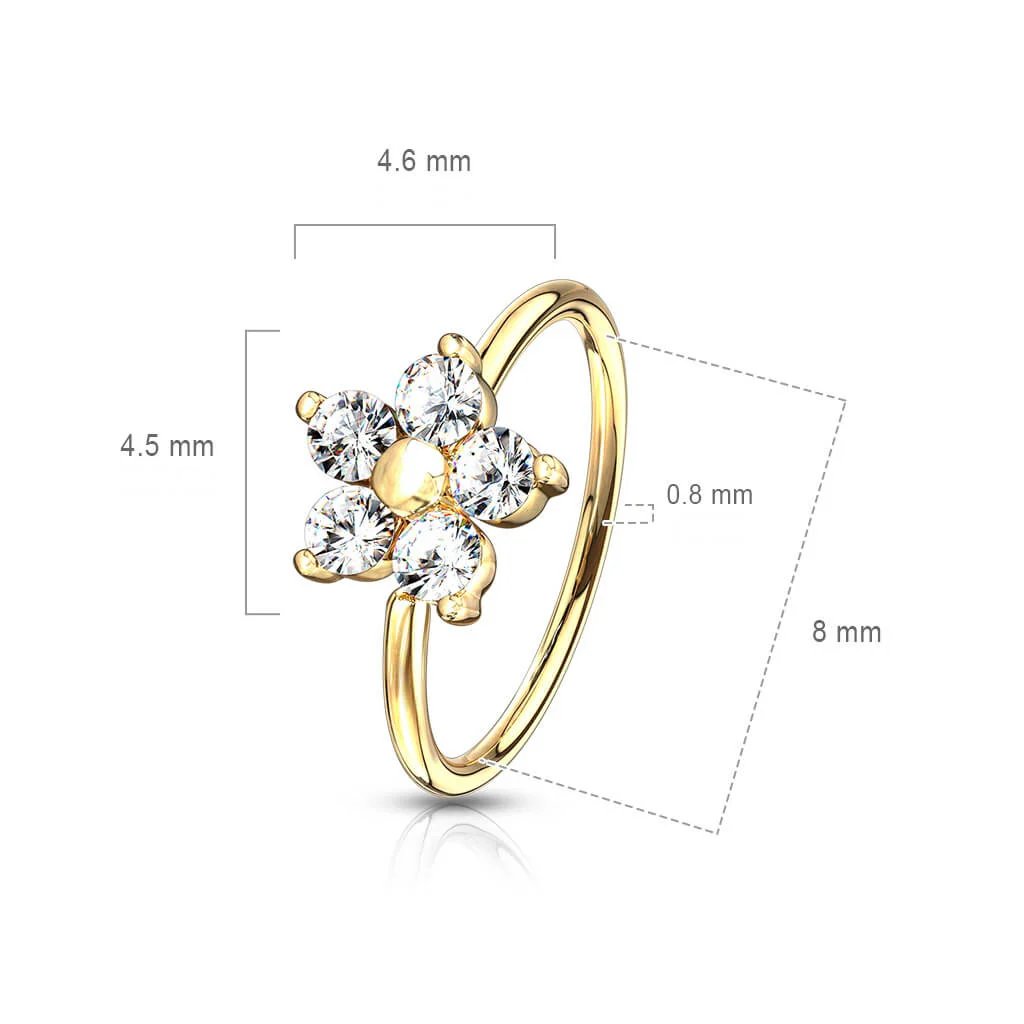 Ring Blume Zirkonia Biegbar - Image 10
