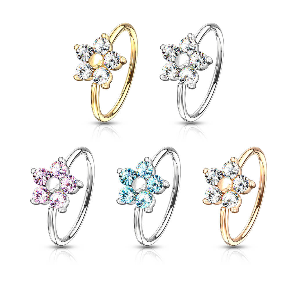 Ring Blume Zirkonia Biegbar - Image 4