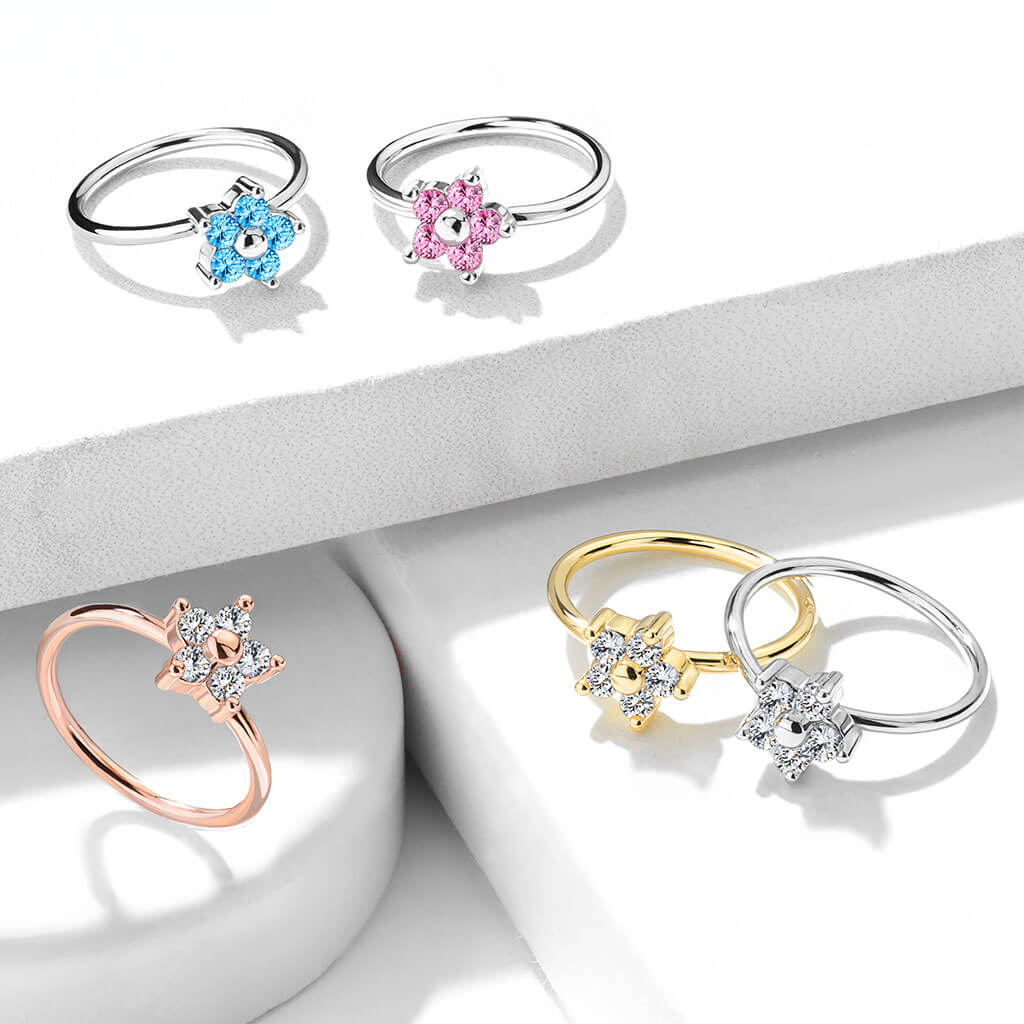 Ring Blume Zirkonia Biegbar - Image 8