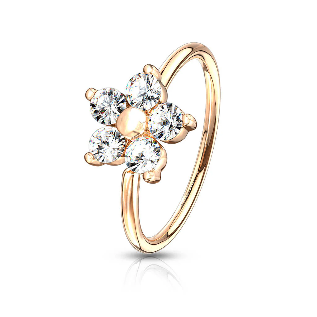 Ring Blume Zirkonia Biegbar - Image 9