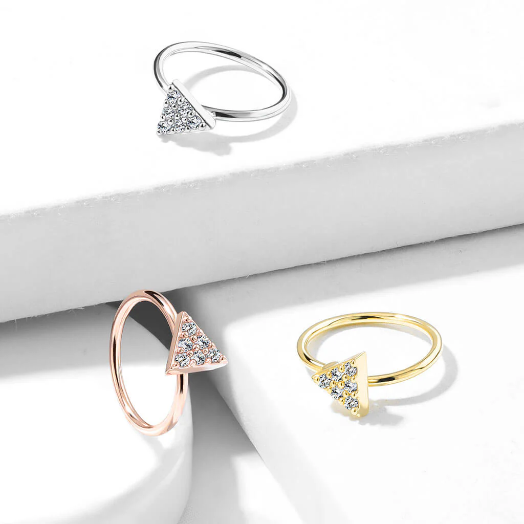 Ring Dreieck Zirkonia Biegbar - Image 6