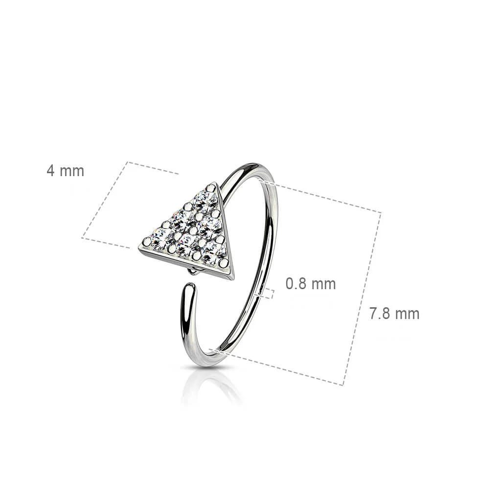 Ring Dreieck Zirkonia Biegbar - Image 8