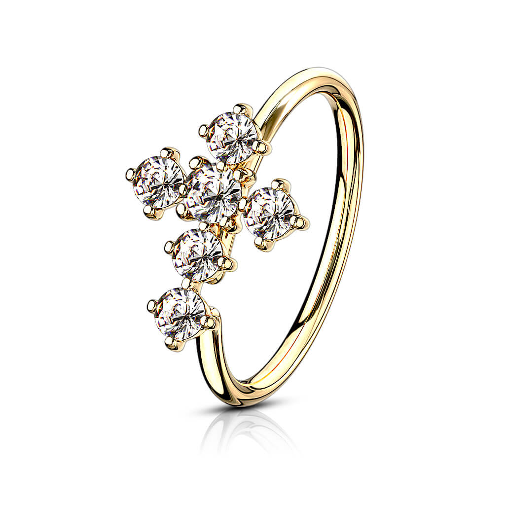 Ring Kreuz Zirkonia Biegbar - Image 2