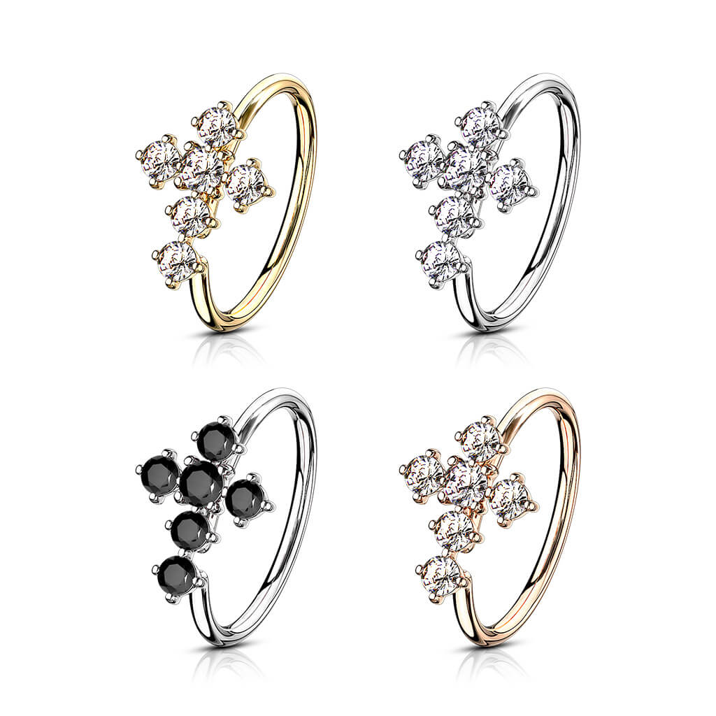 Ring Kreuz Zirkonia Biegbar - Image 4