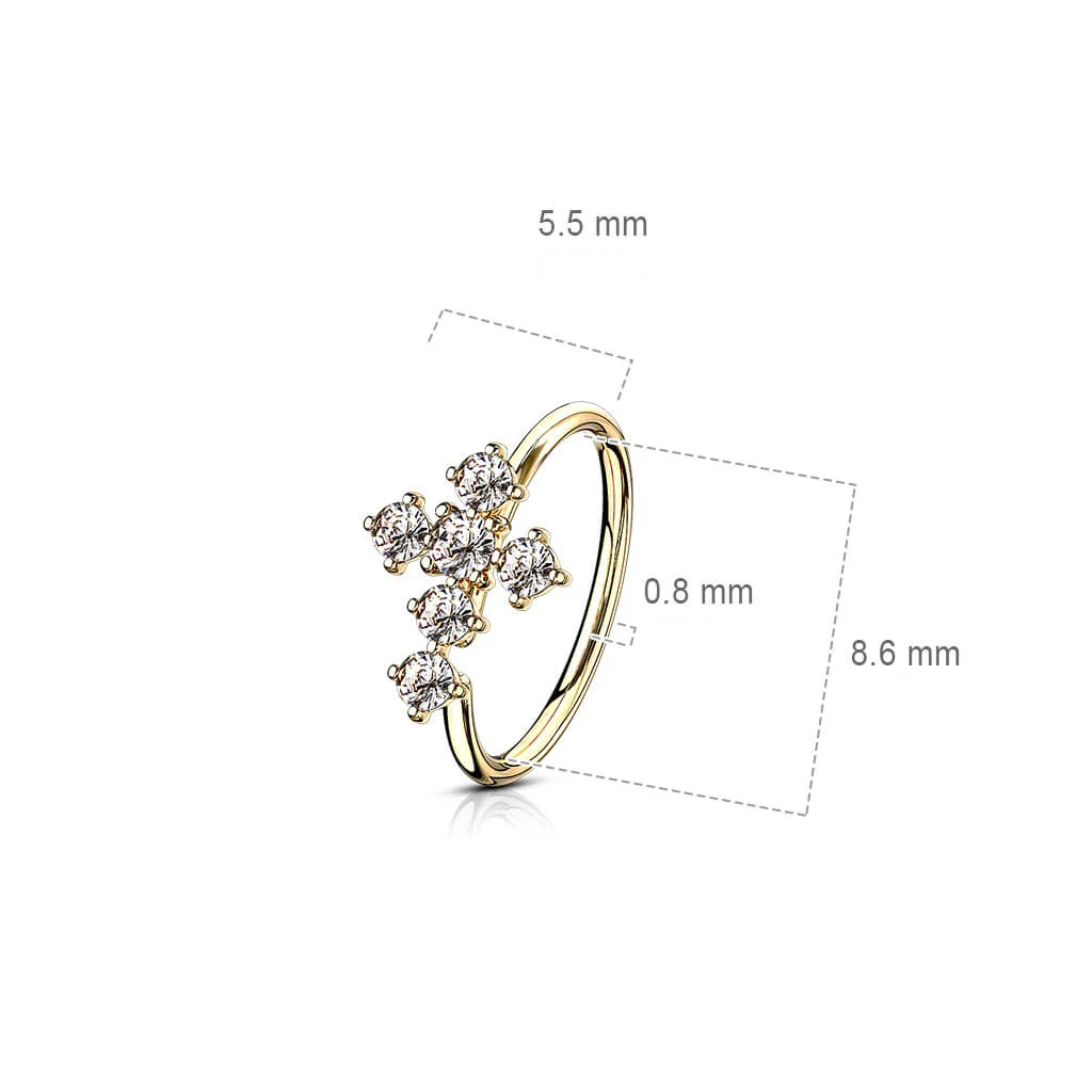 Ring Kreuz Zirkonia Biegbar - Image 9
