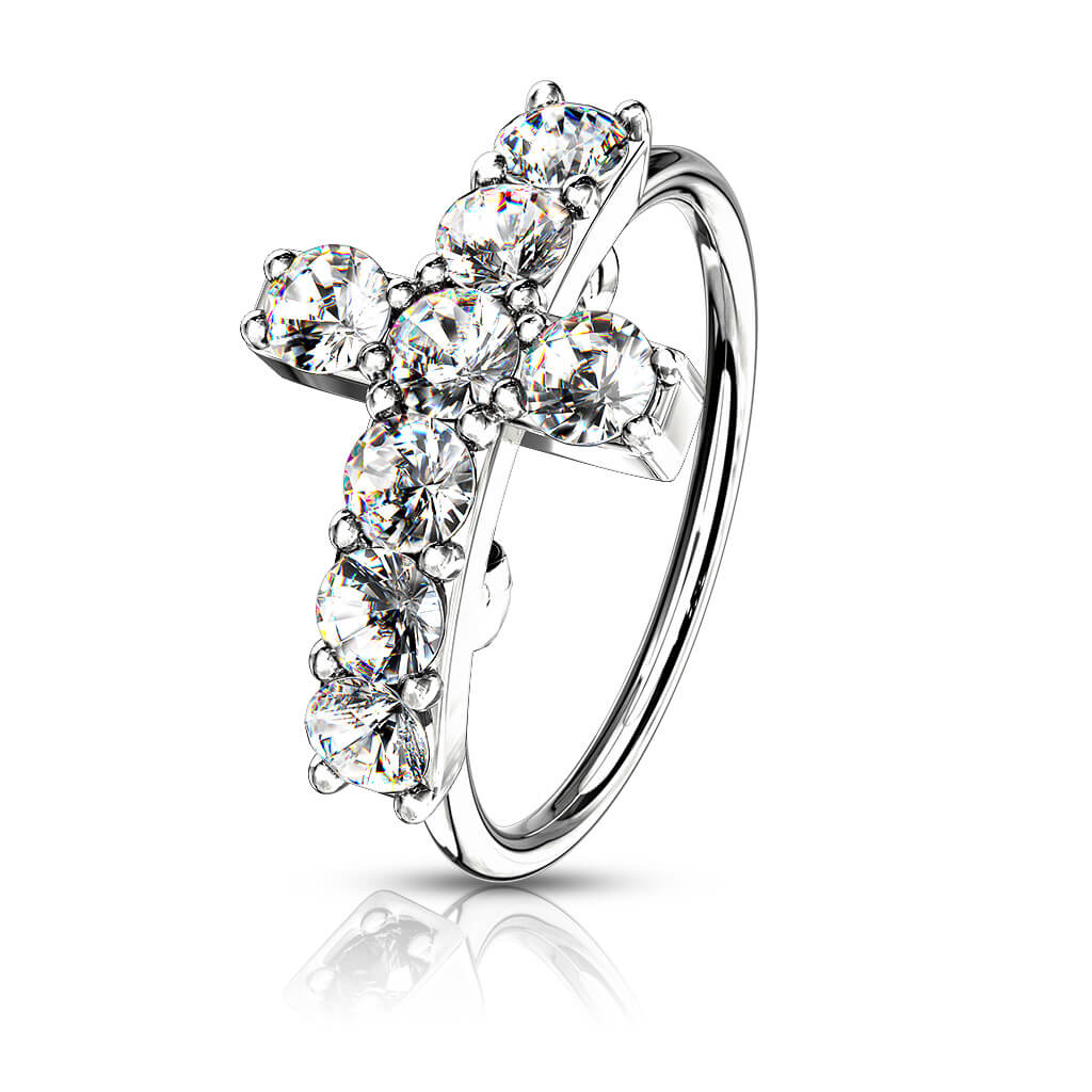 Ring Kreuz Zirkonia Biegbar - Image 2